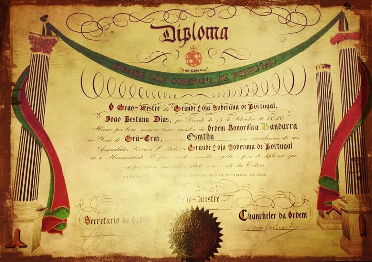 Grand Sovereign Lodge of Portugal condecora the Templars