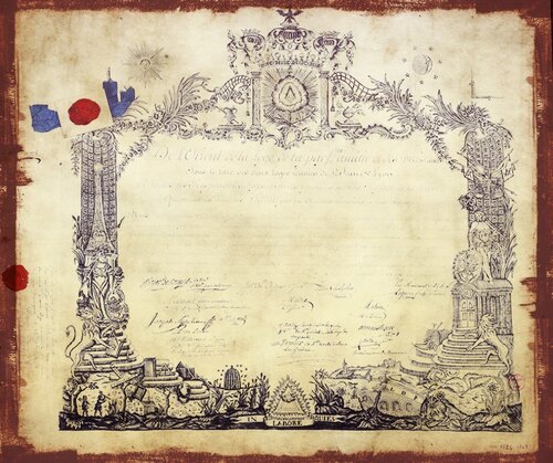 Sovereign receives rare document from the Rectified National Directory of France